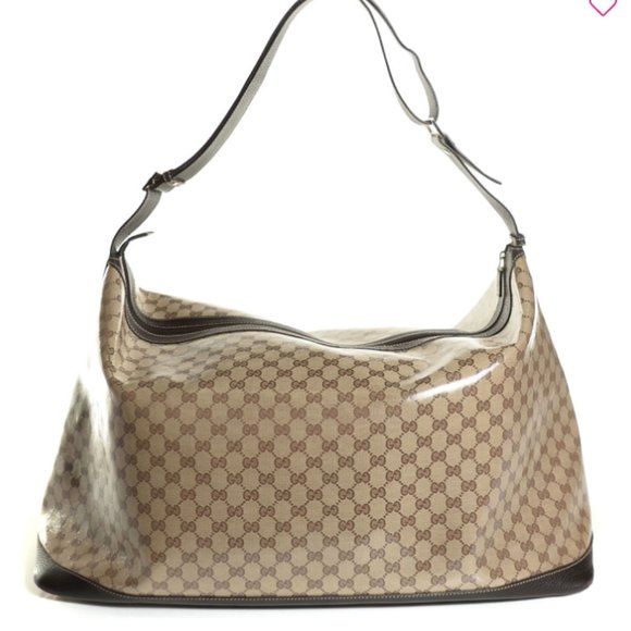 Gucci Coated Monogram Canvas Large Travel Tote Shoulder Bag - Picture 5 of 7